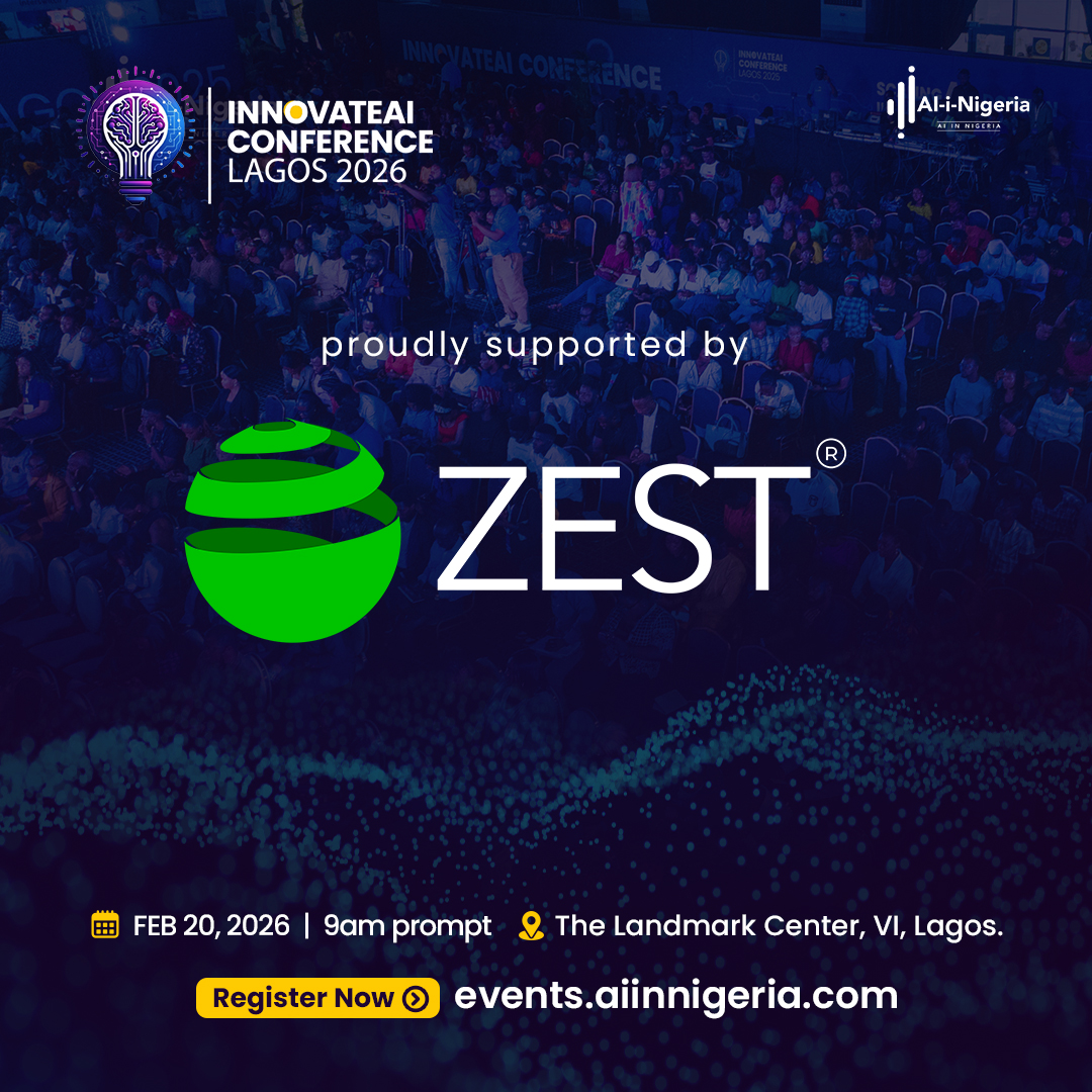 Innovation thrives with reliable, secure financial systems! Excited to have <a href="/zestpayment/">Zest</a> supporting #InnovateAI2026. Join us on Feb 20, 2026, at The Landmark Center, Lagos! 

Register now: events.aiinnigeria.com 

#AIinNigeria #ResponsibleAI #Partnerships