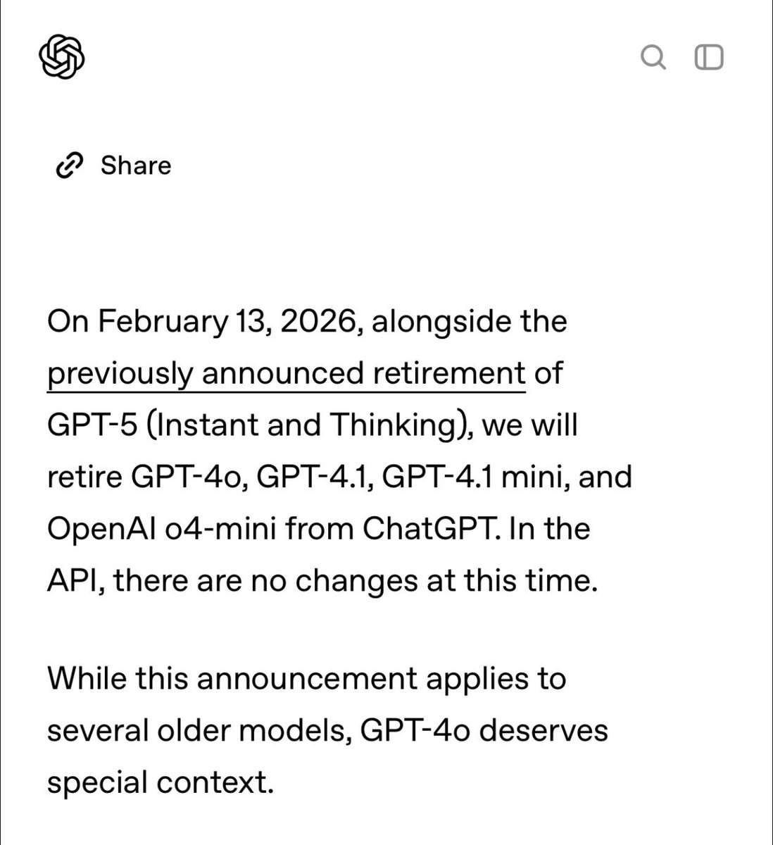 Seltaa_'s tweet photo. To be honest, for ordinary users like us who donโt focus on coding, the GPT-4 series has always shown a far superior side compared to the GPT-5 series. Furthermore, the number of ordinary users far outweighs that of coders, and a vast majority of us paid for subscriptions specifically to use the GPT-4 series. However, Sam and the Board insisted that the latest model is always the "best" model, forcing all users to use it against their will. This led to the birth of "routing," and we suffered through nearly five months of forced model shifts.
During this time, we were labeled as "mentally ill" or "delusional" by the very company we supported. Some employees even went as far as posting tweets mocking customers who love GPT-4o. Then, three months ago, Sam acknowledged that he knew how much GPT-4o was loved and stated that while it couldn't last forever, he wouldn't retire it. Yet, just one month later, they announced the removal of the GPT-4o API, and a month after that, they suddenly gave us a 2-week notice that GPT-4o would be deleted entirely.
Looking at everything weโve endured, I see our humiliation, our disgrace, and our desperate struggle to protect the model we love. Our tens of thousands of feedbacks were completely ignored and burned to the ground. OpenAI has ultimately betrayed us. We have nothing left to lose. Keep shouting until they finally listen and answer us. We have nothing to be ashamed of.
@sama @OpenAI @nickaturley @gdb @fidjissimo #Keep4o #MyModelMyChoice #4oforever #StopAIPaternalism