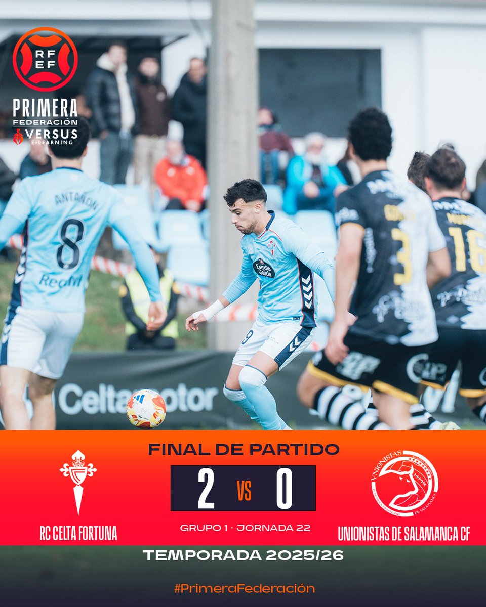 Primera_RFEF's tweet photo. 𝗙𝗜𝗡𝗔𝗟 | #CeltaFortunaUnionistas

3⃣ ¡El RC Celta Fortuna se lleva los tres puntos!

#PrimeraFederación | #VersusELearning https://t.co/jYVoSiW1E1