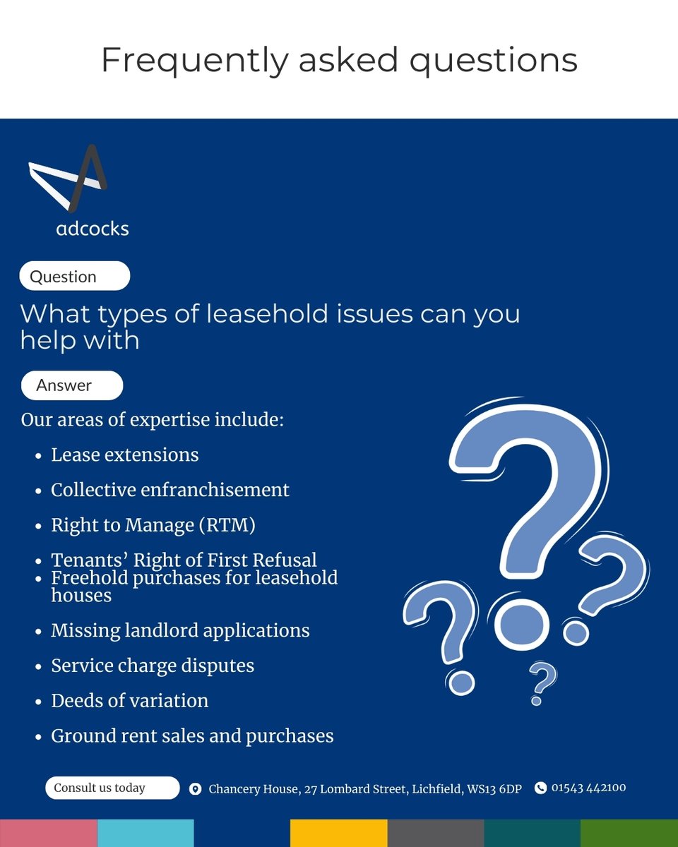 Adcocks1910's tweet photo. FAQ: What types of leasehold issues can you help with? https://t.co/kZpvJKepxd
