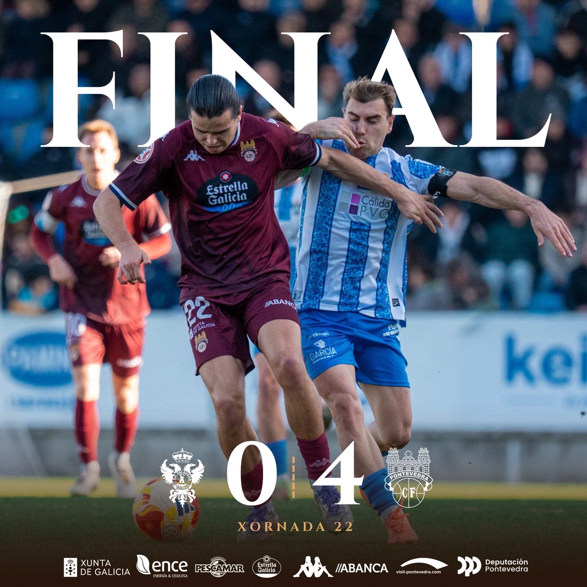 PontevedraCFSAD's tweet photo. 🔚 FINAAAAAAAAAAAL FINAL EN TALAVERA🏟️♥️

NOVE XORNADAS CONSECUTIVAS PUNTUANDO 

CF Talavera 0-4 Pontevedra CF

 Encontro patrocinado por Exalta e Acuña 

#CFTalaveraPontevedraCF  
#PrimeraFederacion | #VersusELearning https://t.co/7S66Ca0TD0