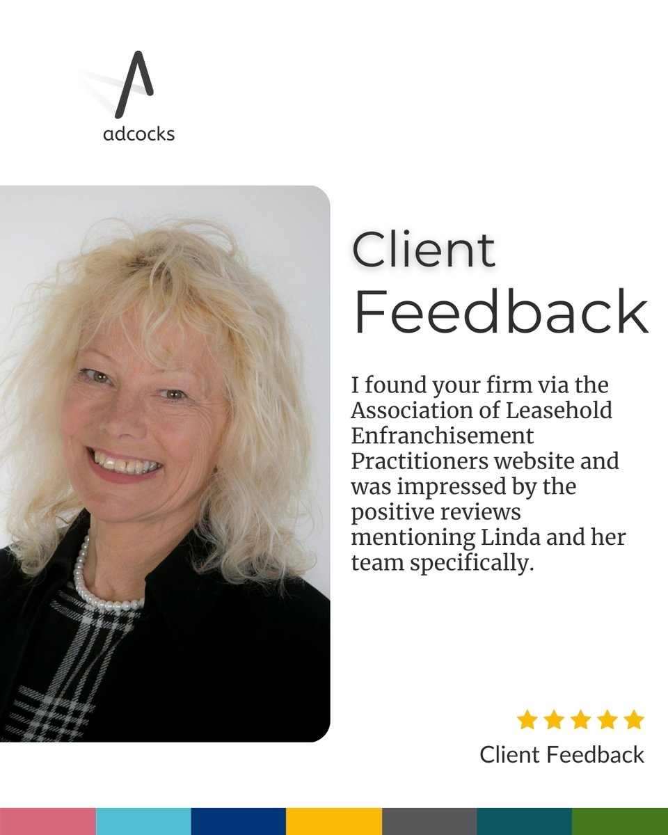 Adcocks1910's tweet photo. We’re proud to receive feedback like this for our Enfranchisement and Residential Leasehold team.
As members of the Association of Leasehold Enfranchisement Practitioners, our team specialises in this complex area of law.
For advice or queries, please contact:
📧 LB@adcocks.com https://t.co/a8ybEkVO3s