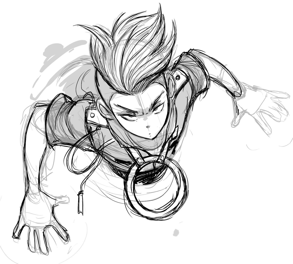 Hugo emerging from a portal from last night's stream.