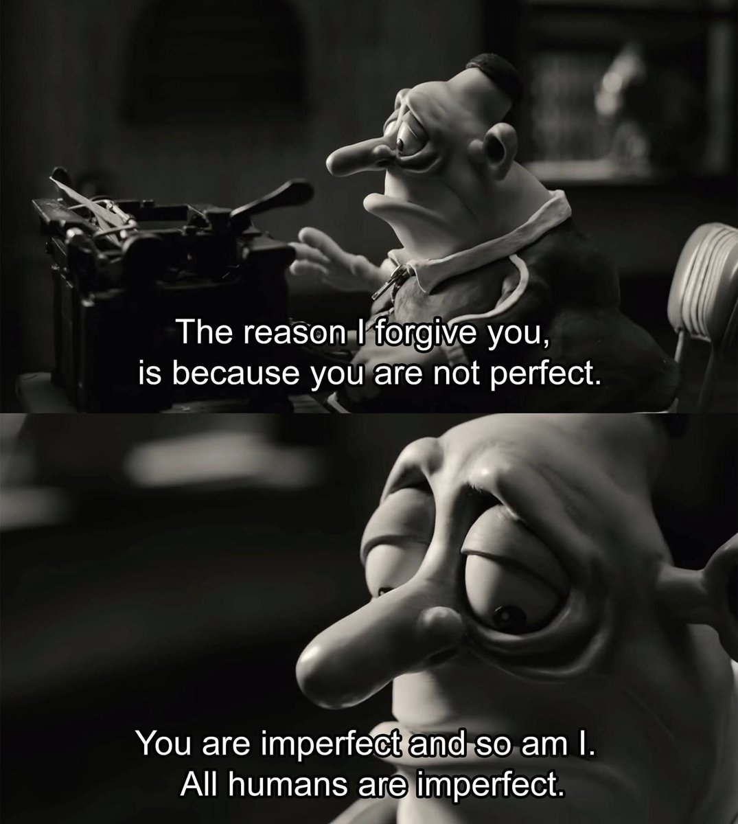 Showb_Entertain's tweet photo. Mary and Max (2009)📽️

Forgiveness isn't about excusing a mistake; it's about recognizing that being human is a synonym for being imperfect. We're all just works in progress. ✉️🌑 #MaryAndMax #Cinema https://t.co/fTRTzx0mRc