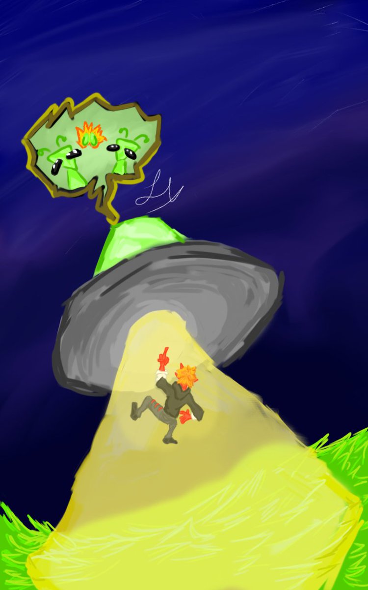 lukaflix's tweet photo. #MagmaBoiFanart acá les va un fanart de magma siendo abducido, lo tenía guardado por ahí y me olvidé subirlo,pero bueno espero que les guste está abominacion que llamo dibujo https://t.co/GG9Dncej1a