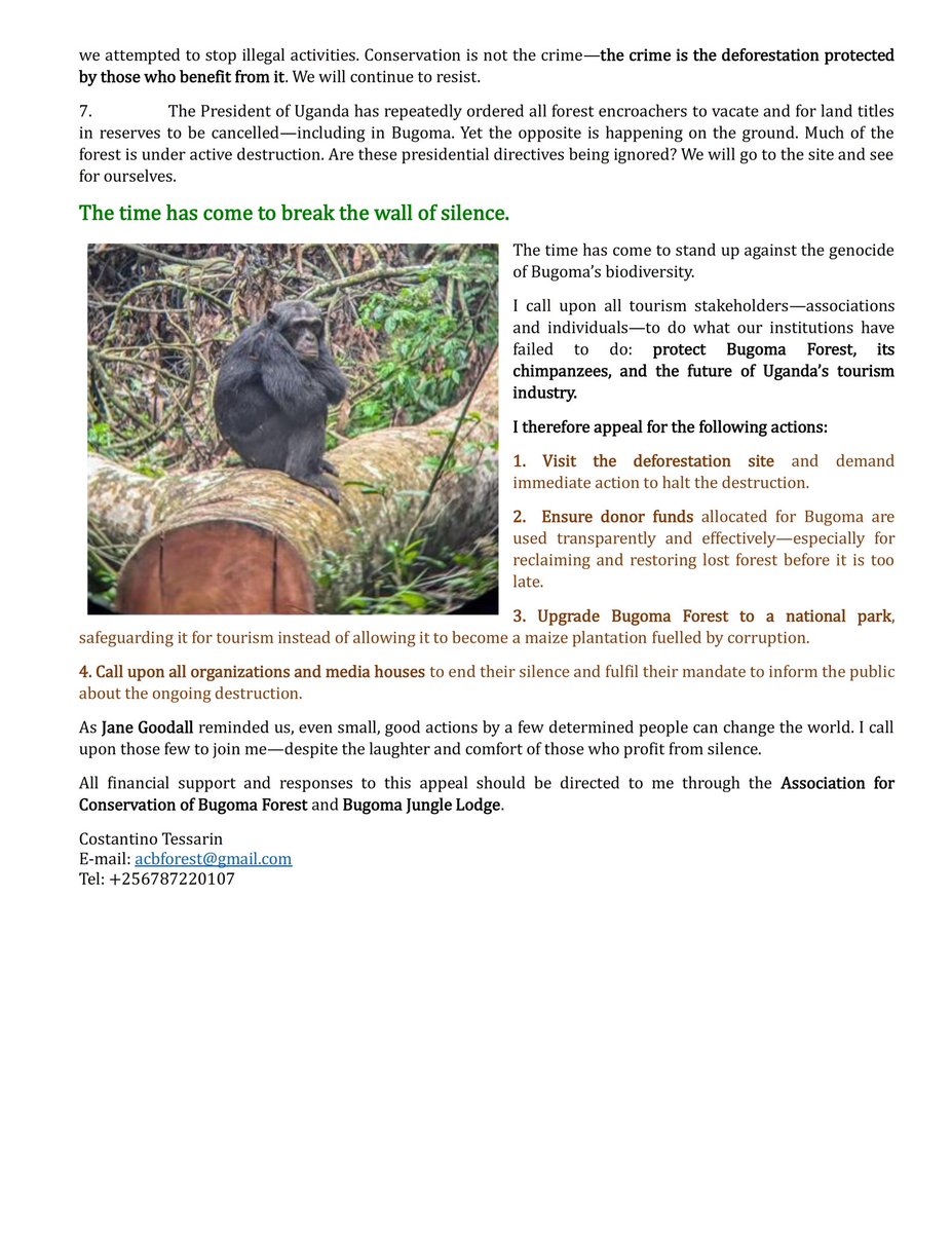 Association for Conservation of Bugoma Forest tweet media