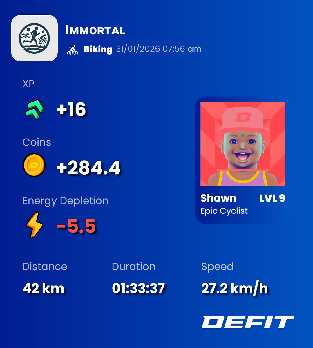 imm0rtal999's tweet photo. Week 4 - Today is dedicated to @DEFITofficial
Task #5: Long Activity
Task #6: 90 min with Pizza
Task#9: Activity with Feedback
Task#7: Sports Achievement

 I truly enjoyed the challenges. I personally thank @ylkkae00
@_schomi_ #Defit community leads, Core team, @ataraxiaDEFIT and entire community for participating and making it a grand success.

I am not a sports person and I don't have much achivements. But  today I am able to do 3 activities. I would say all these years with Defit, I developed that endurance. I can say this is my biggest achievement!!
#Newyearchallenge #Moveinto2026