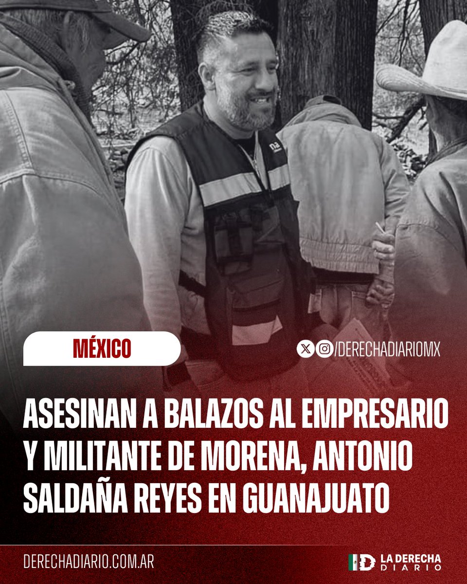 DerechaDiarioMX's tweet photo. 🚨🇲🇽 | Antonio Saldaña Reyes, empresario en el sector del calzado y militante de Morena, fue asesinado a balazos en un ataque armado en Guanajuato: Hasta el momento, no hay detenidos. https://t.co/hfOmtR0DvB