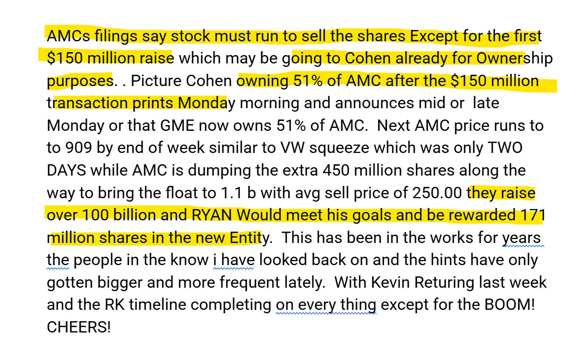 stuckonstocks's tweet photo. $AMC $GME Ryan Cohen may reach his 100 billion goal by next week by owning 51% in AMC in a VW type squeeze.  🤯🤯🤯 AMC is the most naked shorted most synthetics of any stock in history.  10x what GME was in 2021 https://t.co/EaOEriURii