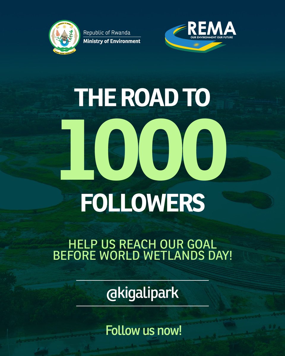 KigaliPark's tweet photo. Our wetlands content has been gaining engagement and for that we’re grateful.

As we work toward 1,000 followers before World Wetlands Day, we invite you to like, comment, and repost to help expand awareness of wetlands being rehabilitated and protected.

#GreenRwanda🌿🇷🇼 https://t.co/v0rf7cMkWP