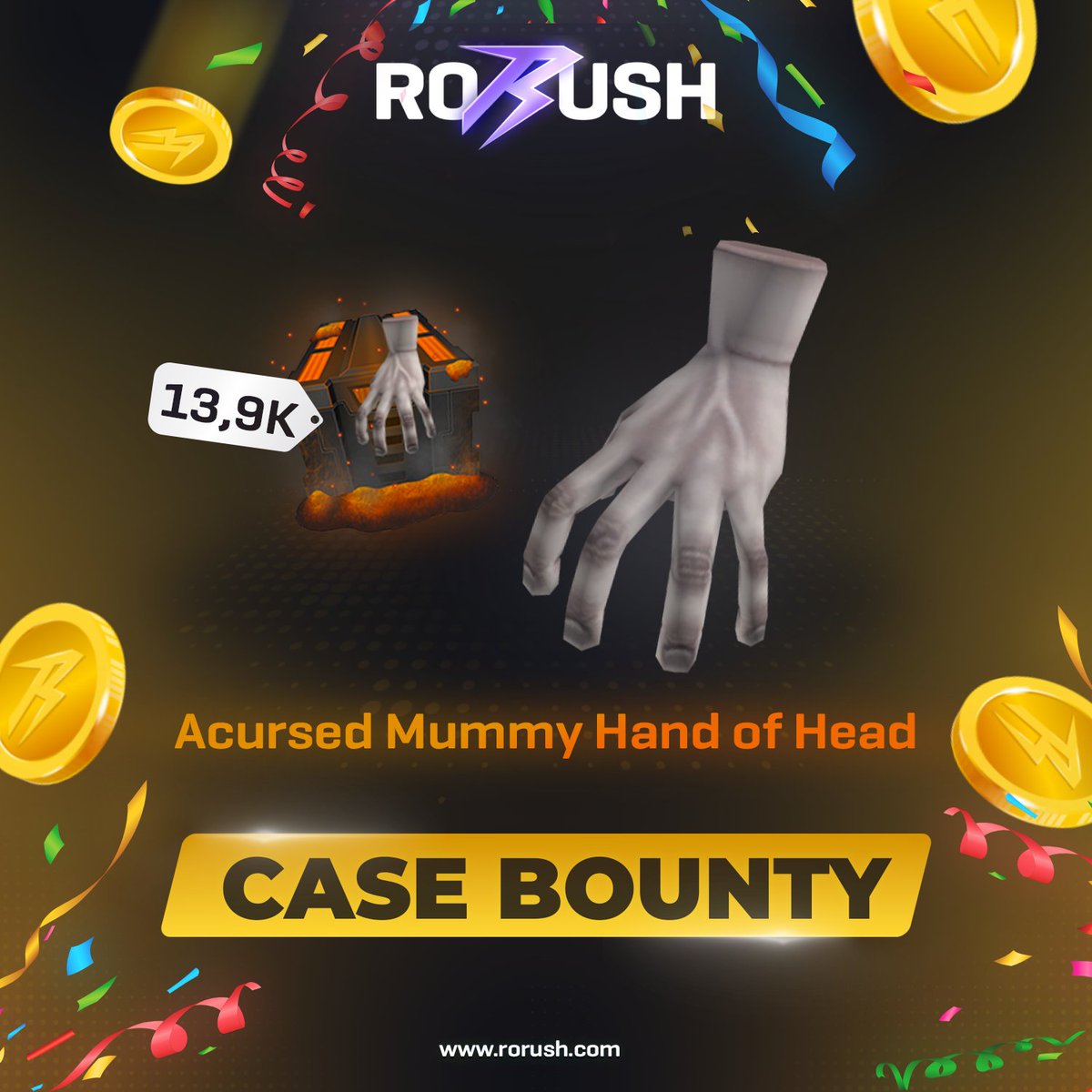 🧟 Case Bounty Challenge is live!

Join the action, hit bounty, earn rewards! 🎯
Drop your username in the comments for a BOOST! 🚀

🔹 Find everything on our Discord
👉 .gg/rorush