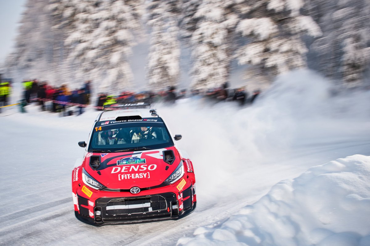 TGR_WRC_NextGen's tweet image. Valuable experience for our trio of Rally2 rookies at the Arctic Rally as they complete all 221.82 kilometres on fast frozen roads 🥶✅

In a competitive SM1 field, Jaspar leads them home in P6 with Takumi P8 and Shotaro P9.

#ToyotaGAZOORacing #ChallengeProgram #ArcticRally