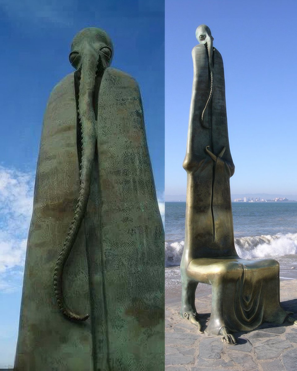 Half sea creature, half throne. La Rotonda del Mar (1996) by Alejandro Colunga in Puerto Vallarta, Mexico 🇲🇽