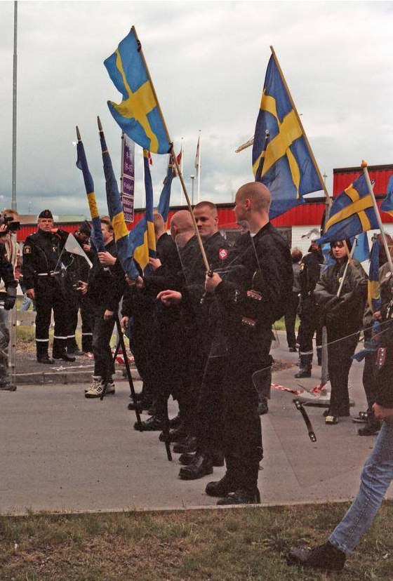 SwedishHistoryX's tweet photo. 🇸🇪 The Sweden Democrats march in Jönköping, 1994

SD was founded by ethno-nationalists from the BSS(Keep Sweden Swedish)-movement, members of the Nordic Reich Party and Swedish Waffen SS veterans.   

Today SD is Swedens second largest party in the riksdag❗️ https://t.co/yPvtGPwlz7