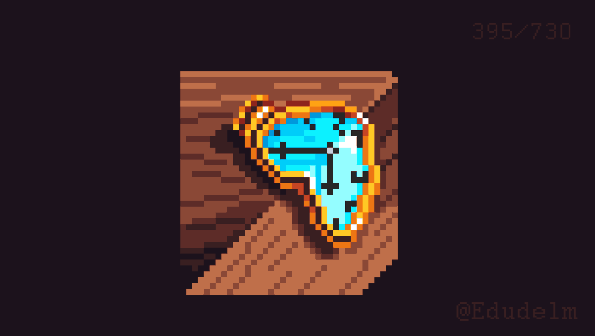 Edudelm's tweet image. #brokenclock #pixel_dailies #pixelart