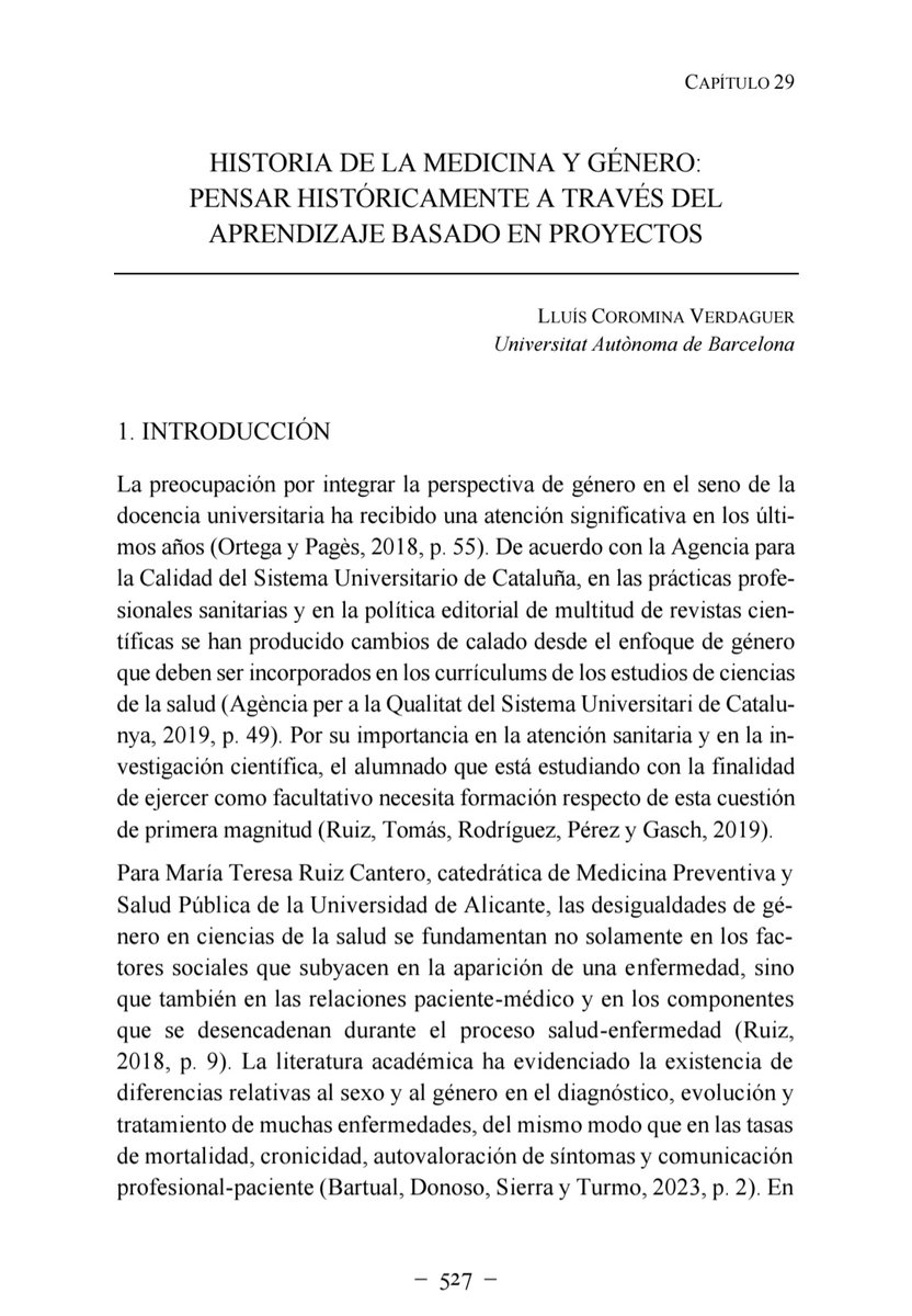 lluis_cv's tweet photo. Este capítulo de libro (@dykinsonlibros) contiene unas reflexiones basadas en mi experiencia docente en la Facultad de Medicina (@UABBarcelona, @ihcuab): historia de la medicina, género y aprendizaje basado en proyectos. Se puede leer de manera gratuita: https://t.co/Tzao4I7tU9 https://t.co/buT7oJ4tHn