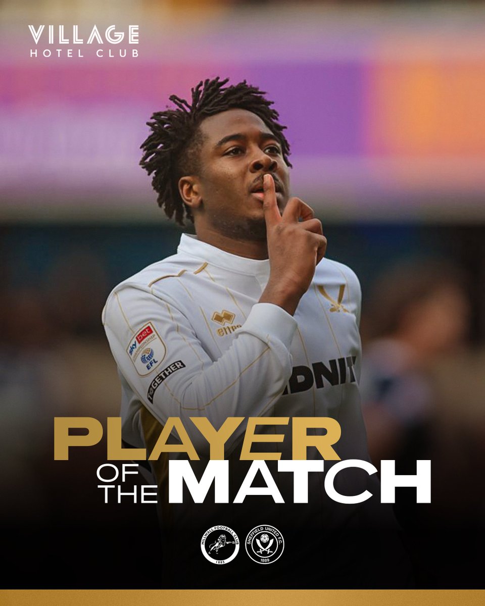 SheffieldUnited's tweet photo. Kept going until the last.

Your @Village_Hotels Player of the Match is Andre Brooks. 💫 https://t.co/kOLDDFBD4M