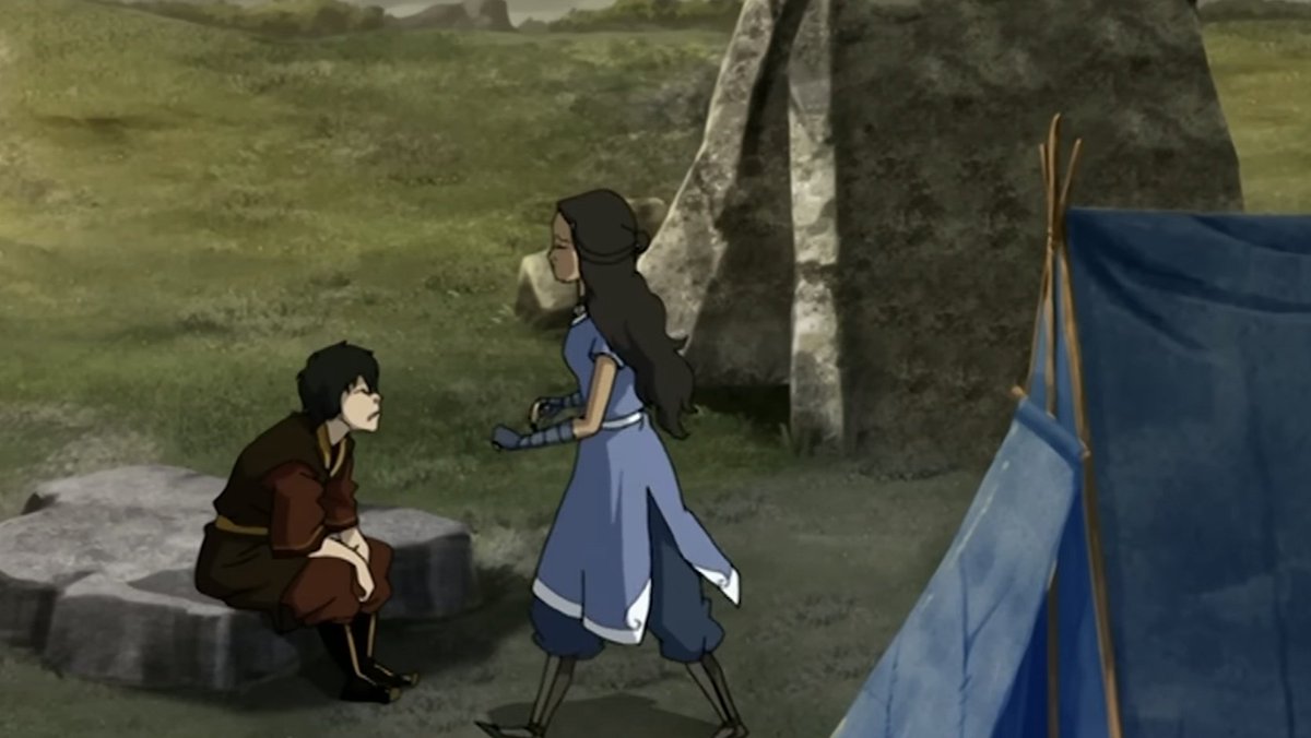 zukosbuns's tweet photo. "Zuko and Katara would be toxic and fight all the time cause they're both prone to anger!" You're just projecting cause this is Zuko when Katara is mad at him https://t.co/vxcl3q63PO