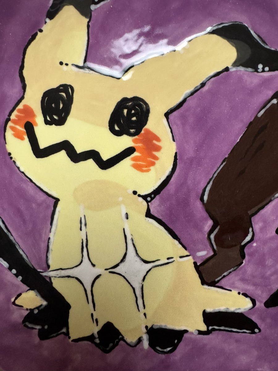 ThrashTalk's tweet photo. I love how my mimikyu plate turned out! Painting pottery is so much fun :) 

#Pokemon #PokemonLegendsZA #PokemonZA https://t.co/G4vftW8aqH