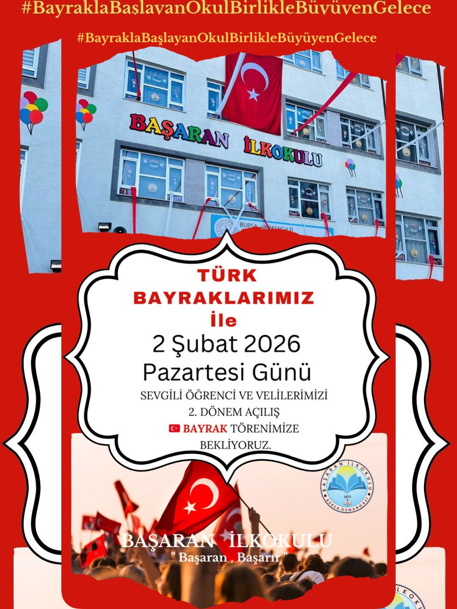 #YüreğimizBayrakGeleceğimizVatan
#AyYıldızGöklerdeBirlikKalplerde
#BayraklaBaşlayanOkulBirlikleBüyüyenGelecek 
#İstiklalBayraklaİstikbalMaarifle 

<a href="/Osmangazi_MEM/">Osmangazi İlçe Milli Eğitim Müdürlüğü</a> 
<a href="/MetinSEZER_16/">Metin SEZER</a> 
<a href="/ilhanSarigul/">İlhan Sarıgül</a>