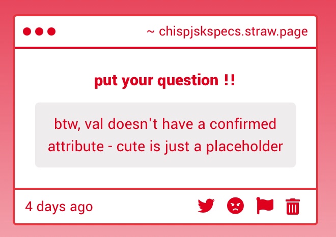 i was aware i just forgot to specify my guess but thank you!!

i was correct tho im sure it wouldn’t make a difference 🥹 /hj