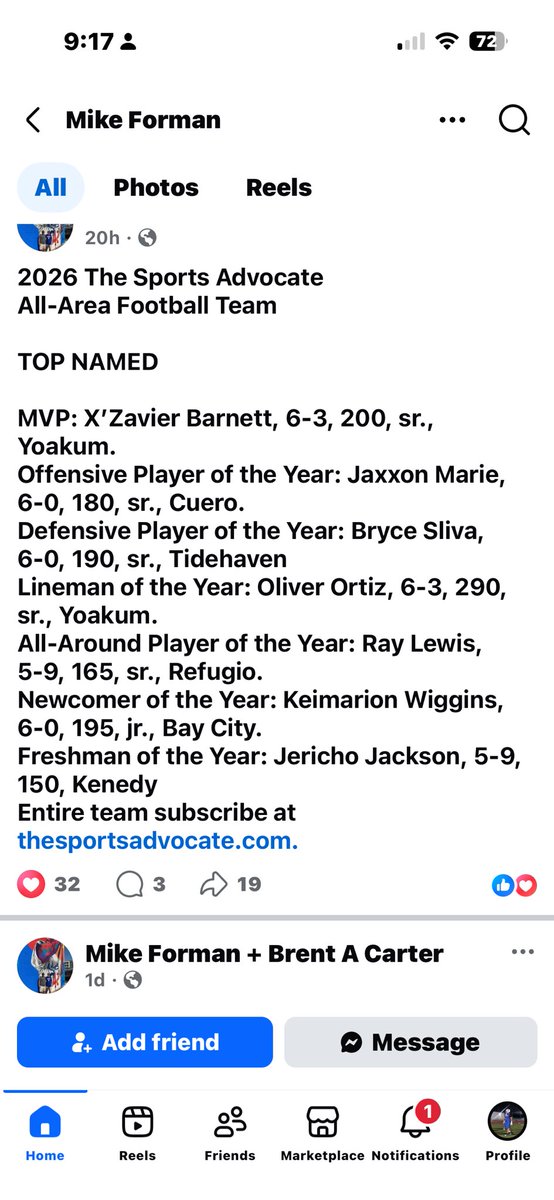 Ogoinupp's tweet photo. Blessed to be the All-area lineman of the year!!!! @mikeforman21 https://t.co/RdUT4EBpGD