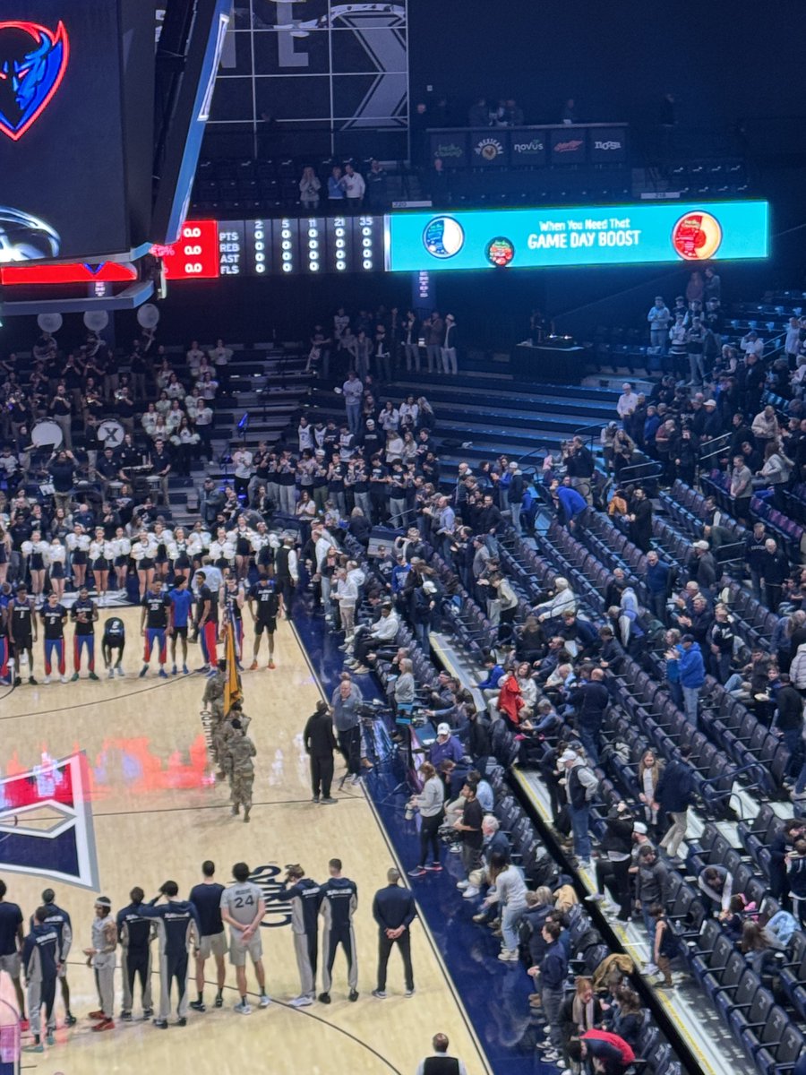 I get that the team kinda sucks, but this is a tough look in the student section for a weekend Big East game. 

What are we doing here?