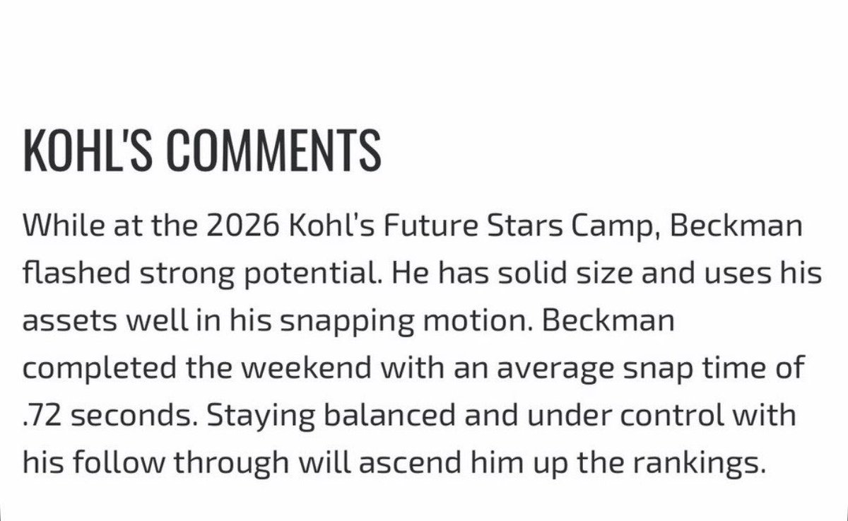 Pierce Beckman tweet media