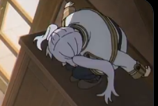 Dodo_Rexy's tweet image. Lo mejor son estos 4 frames que muestran como salta del armario y al caer se tuerce el tobillo xddd