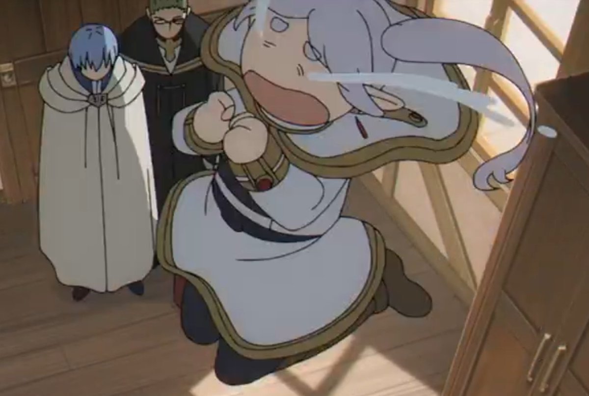 Dodo_Rexy's tweet image. Lo mejor son estos 4 frames que muestran como salta del armario y al caer se tuerce el tobillo xddd