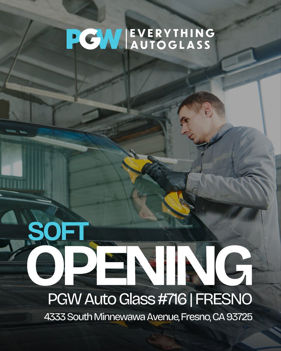 Only 2 days left until we open the doors to PGW Fresno (Branch #716) for our soft opening on February 2! 🎊

Stop by, meet the PGW Fresno team, and check out what our newest branch has to offer your auto glass business.

📍 4333 S Minnewawa Ave
Fresno, CA 93725
#Fresno #NewBranch