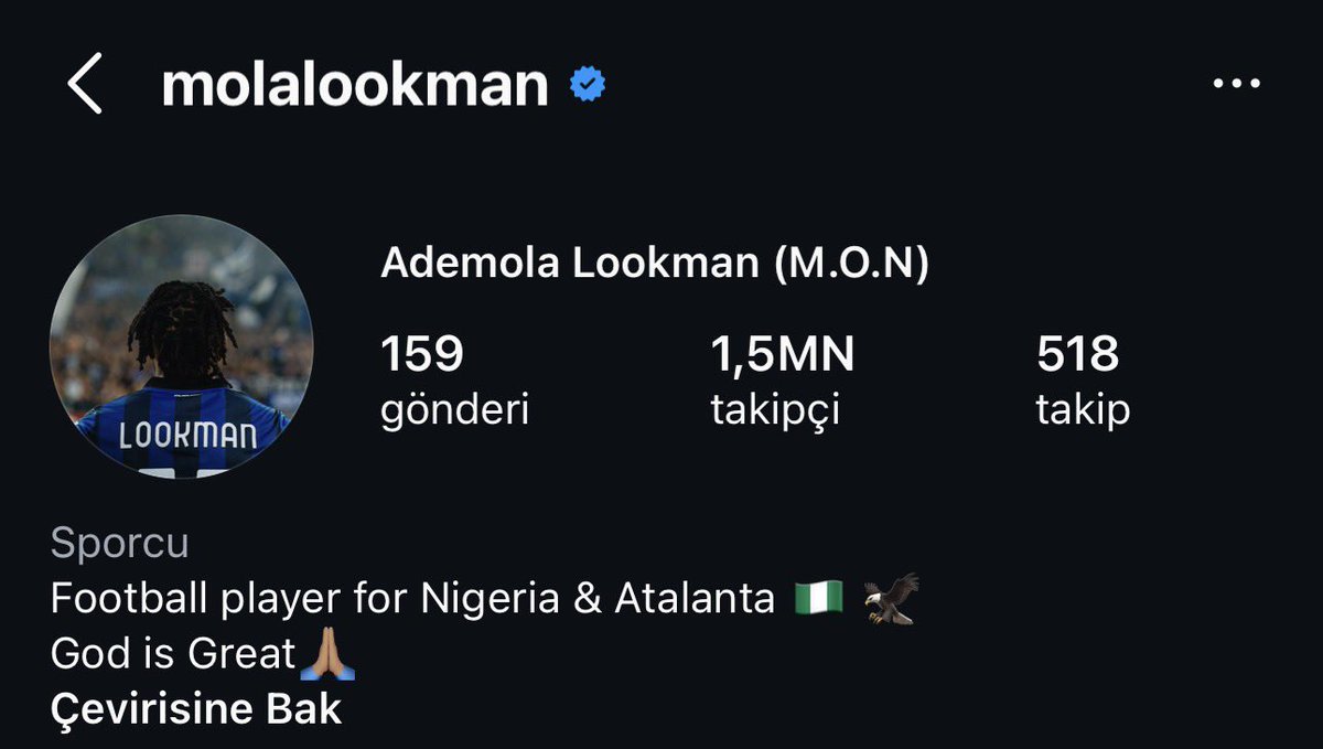 Lookman duygusal adam, oturup ne olacak bu işin sonu diye beklemeyelim gelin hep birlikte en azından bir yerinden tutalım. 

Fenerbahçe taraftarının çok büyük bir sosyal medya gücü var, oyuncuyu buradan ve instadan yorum yağmuruna tutalım.

👉 #ComeToFenerLookman <a href="/Alookman_/">Ademola Lookman</a>