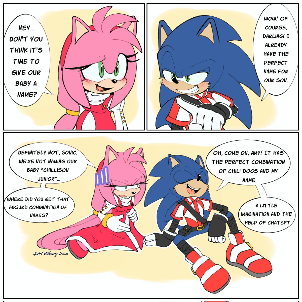 artwillmaryboom's tweet image. Chillison junior 🗣️🗣️🗣️

#SonicTheHedgehog  #amyrose  #Sonamy #SonicxAmyrose