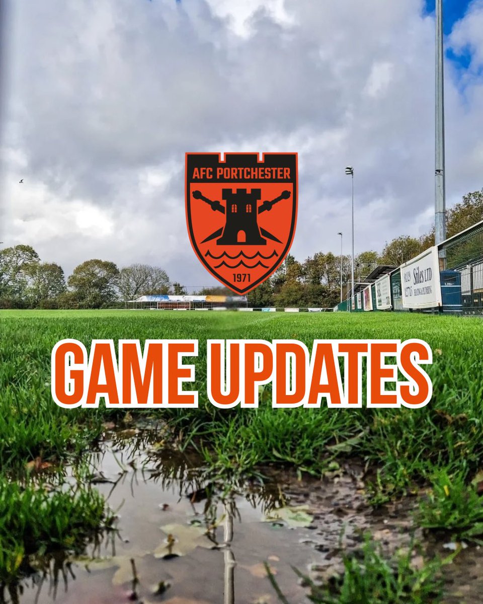 ⚠️ Game day update ⚠️

Due to a waterlogged pitch, our Reserves fixture has been postponed.

The First Team is still ON, but with a new venue and kick-off time:
🏟 Stoneham Lane Football Complex
⏰ 6pm kick-off

An update on the Development game will be shared tomorrow morning.