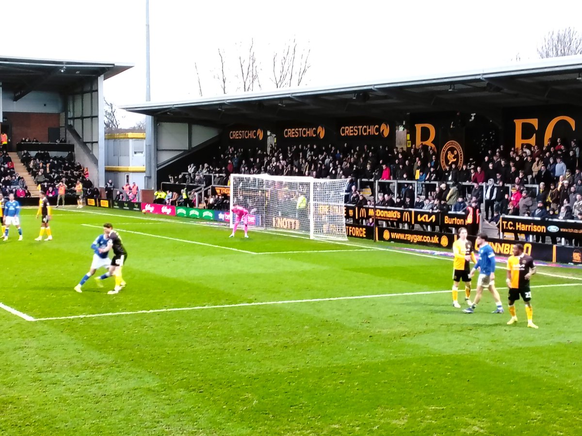 Burton Albion 2 Cardiff City 2
Att : 4,864

A deserved first half lead for Burton but Cardiff grew into the game and went ahead. Albion's equaliser came after a huge deflection. Chances for both sides to win it late on, Burton missing when it looked easier to score.