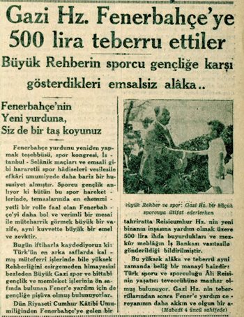 Zamanında Atatürk 500 lira fişeklemişti. O parayı kullanıyoruz.