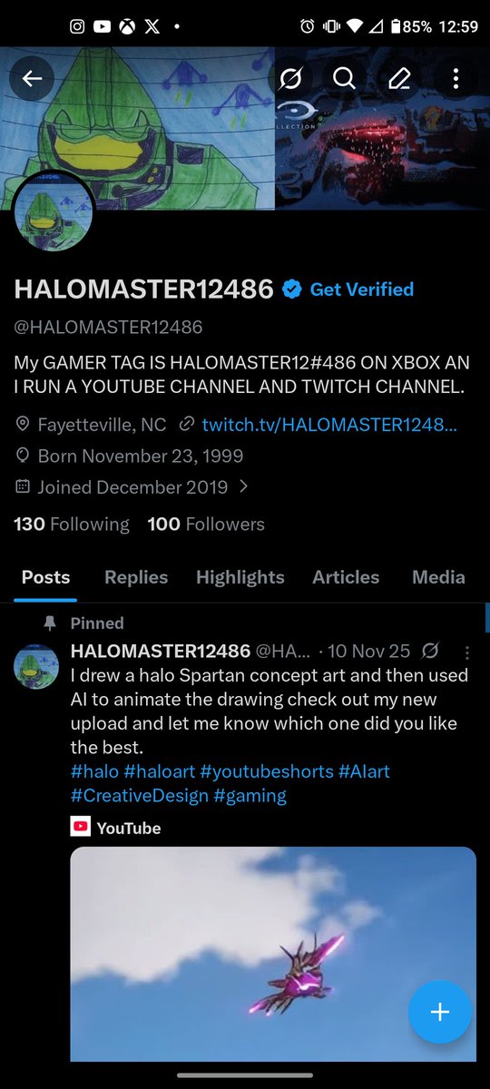 HALOMASTER12486's tweet photo. Thank you for my first 100 followers on x I could not have done it without everyones support please take a look at my YouTube channel and twitch where my main content is I hope you will enjoy it thank you again for 100 followers.
#100followers #first100 #youtube #twitch #twitter https://t.co/dWz89kBpot