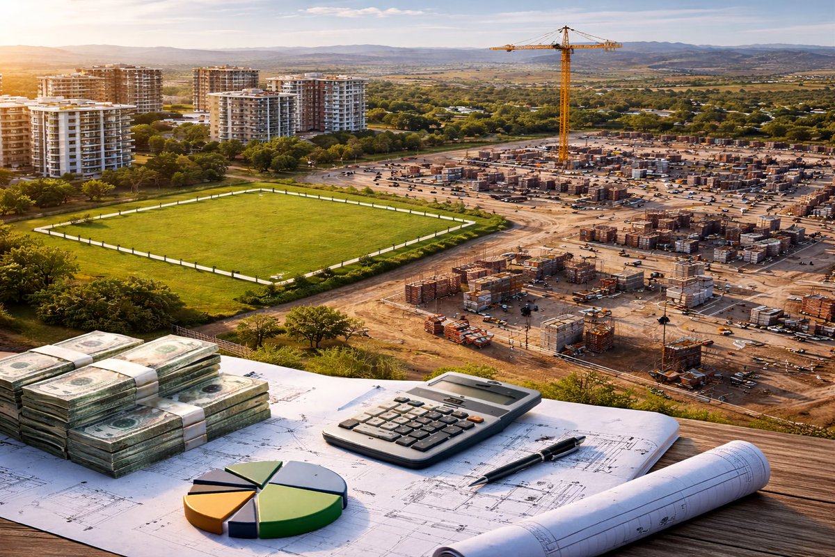 Kat karşılığı inşaat nasıl hesaplanır?
Adım adım matematikle 👇

▪️ Arsa alanı: 1.980 m²
▪️ Emsal (KAKS): 0,90

➡️ Toplam emsal inşaat hakkı
1.980 × 0,90 = 1.782 m²
(Bu alan, dairelerin yapılabileceği net inşaat alanıdır)

➡️ Brüt inşaat alanı (ortak alanlar dahil)
1.782 × 1,20 =