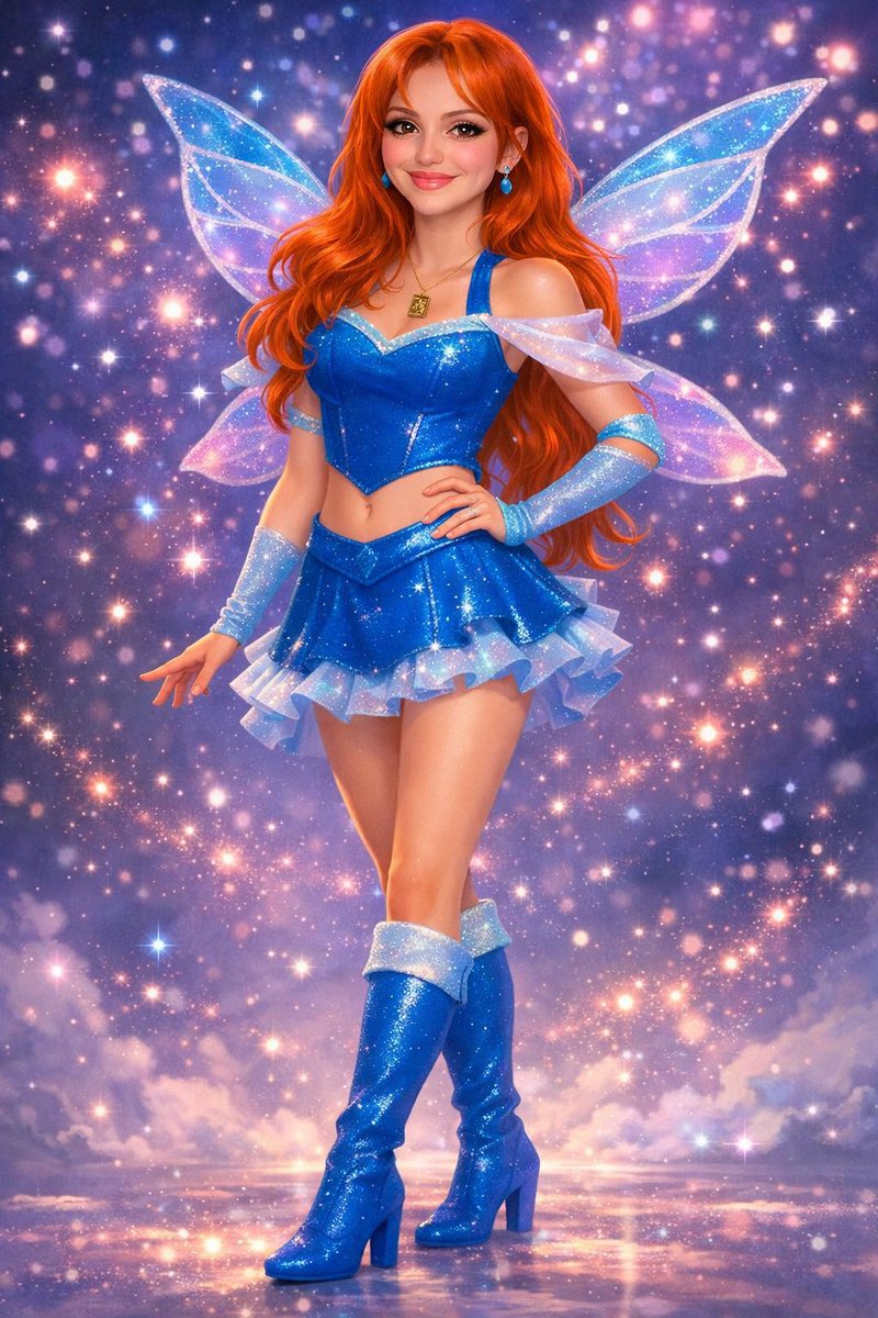 misrazar's tweet image. Yapay zekanın beni çevirdiği winx perisine bakınn ben Bloom olduuummm  😍 #winxclub #winx