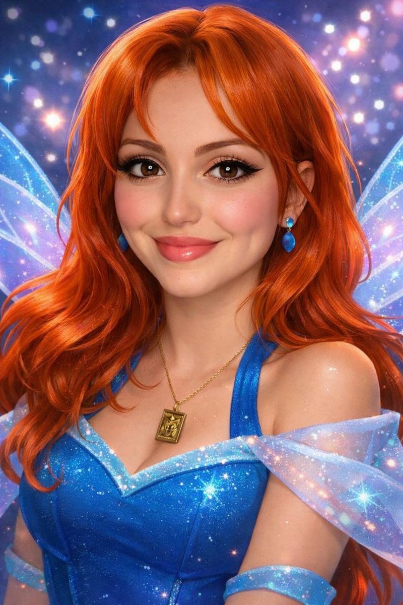 misrazar's tweet image. Yapay zekanın beni çevirdiği winx perisine bakınn ben Bloom olduuummm  😍 #winxclub #winx