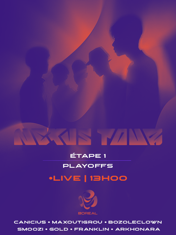 IT'S TODAY !

On vous attend nombreux pour regarder les playoffs du #NexusTour par <a href="/OpenTourFrance/">Le Tour</a> et nous soutenir directement en live💪

Cast par Kuma et <a href="/Alucard/">Nico</a> as usual ! 
🎥twitch.tv/borealesport

<a href="/Canicius_/">Canicius</a> <a href="/MaxouH145/">Maxou</a> <a href="/Sm0oZii/">Sm0oZi</a> , Gold et Bozo sont prêts à tout donner✨