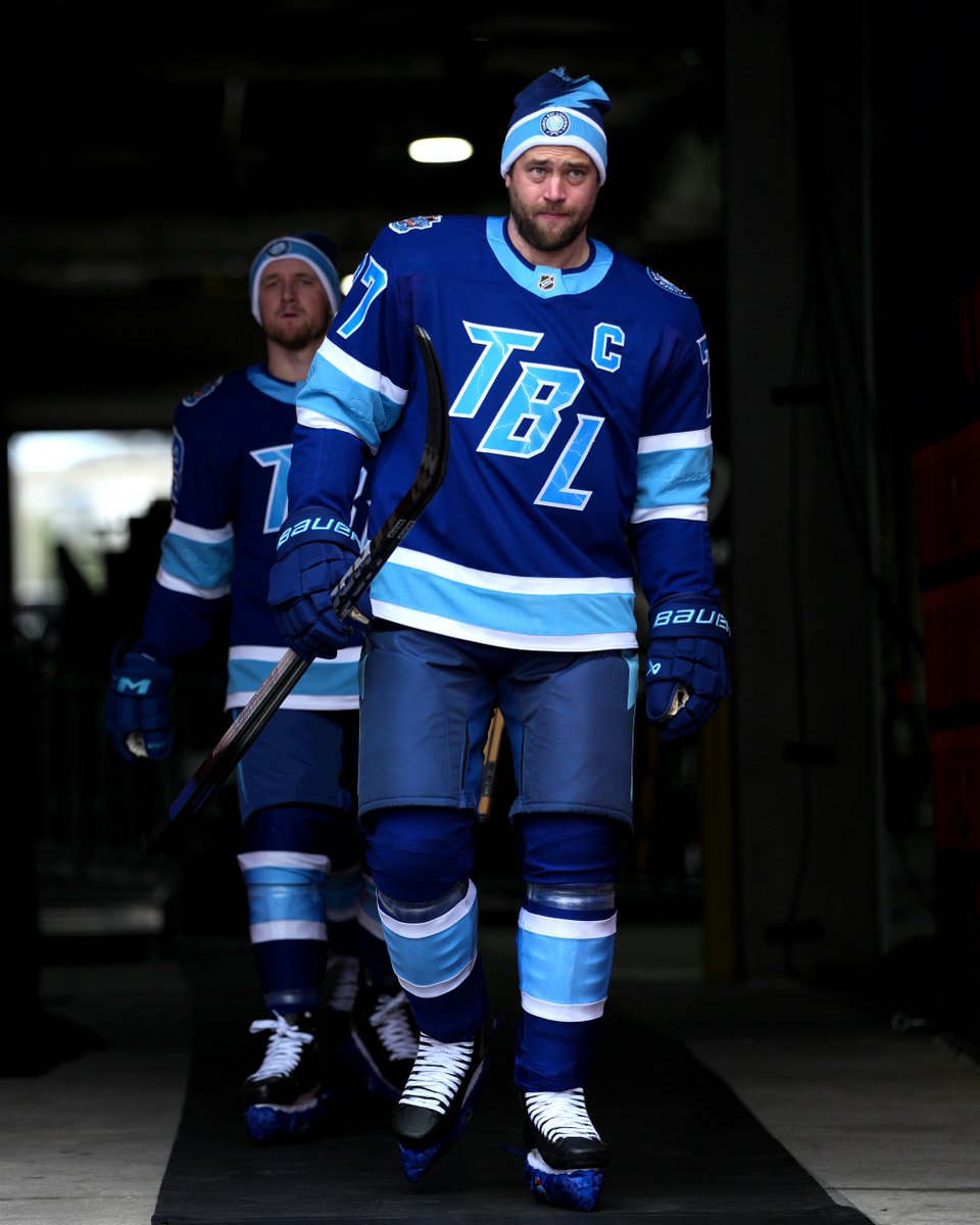 NHL's tweet photo. Victor Hedman sighting alert! ⚠️ 

So great to see the captain back.

Watch the 2026 @NavyFederal NHL #StadiumSeries TOMORROW at 6:30p ET on @espn, @Sportsnet, and @TVASports! https://t.co/tykqvJ2CmI