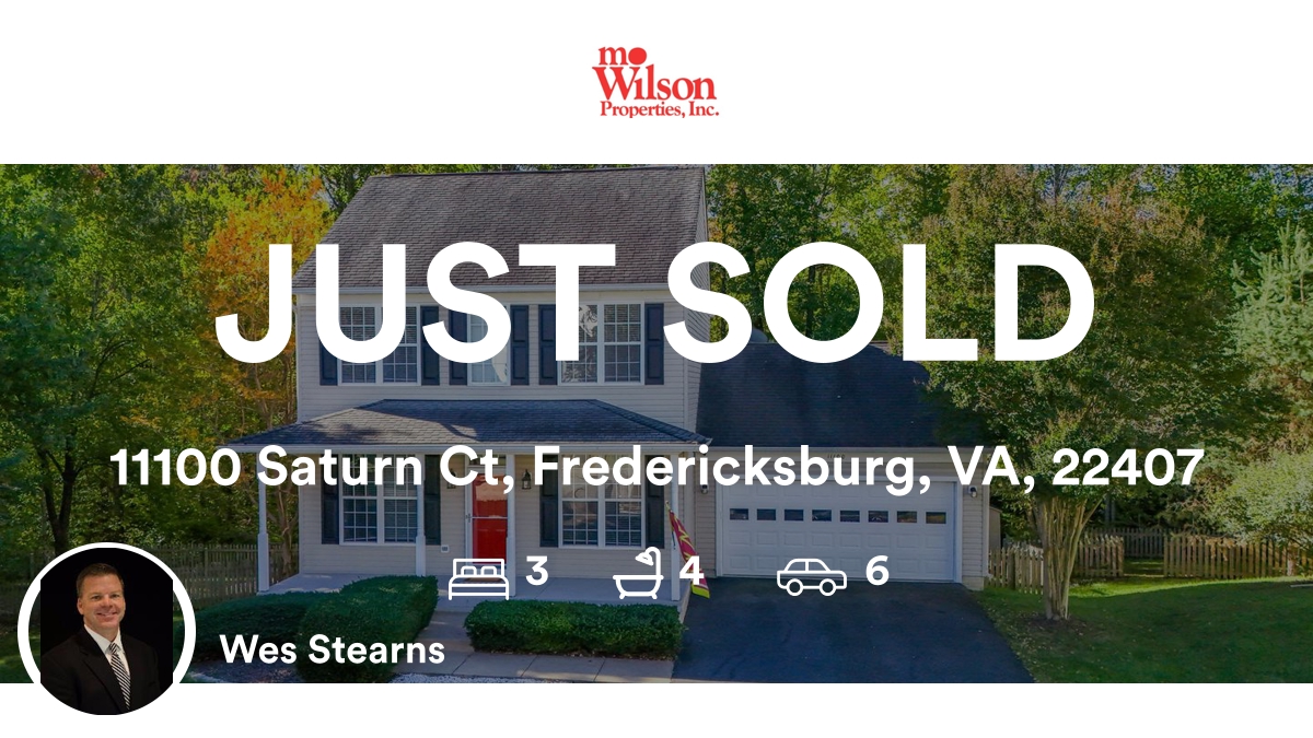 🛌 3 🛀 4 🚘 6
📍 11100 Saturn Ct, Fredericksburg, VA, 22407

My latest sale on RateMyAgent.
VA 0225053331
rma.reviews/qatdvlqto9ui

...
#ratemyagent #realestate #MO_Wilson_Properties