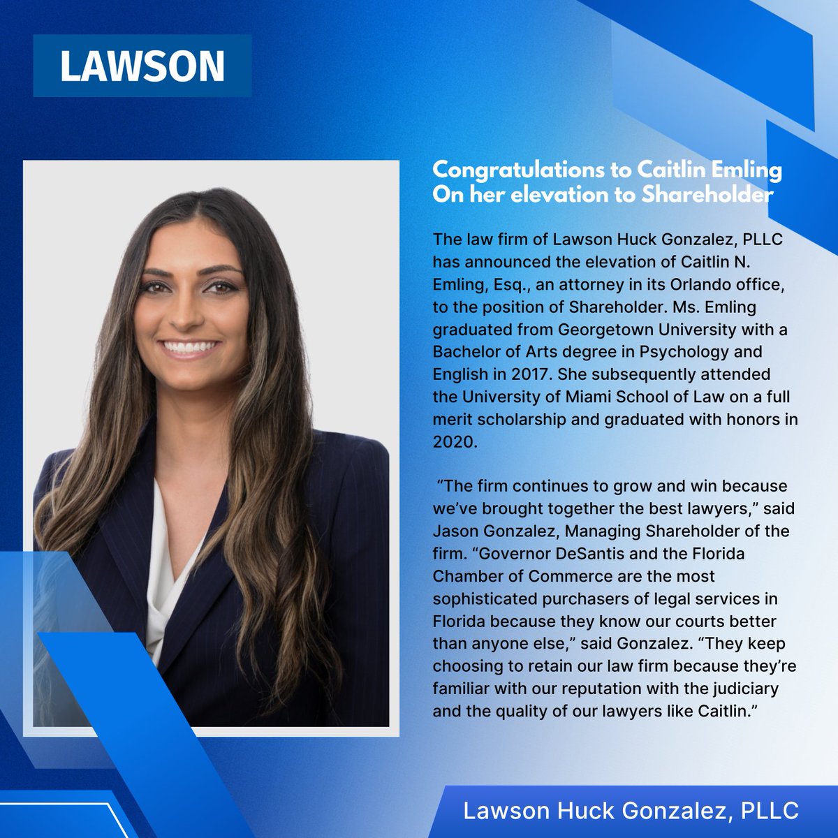Lawson Huck Gonzalez, PLLC tweet media