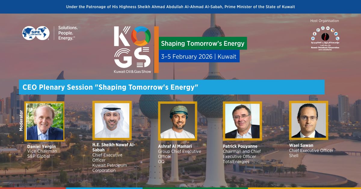 The CEO Plenary Session “Shaping Tomorrow’s Energy” at KOGS 2026 brings together some of the most influential voices in the global energy industry for a rare, high level conversation on the future of the sector.

This will be one of the defining conversations of KOGS 2026.