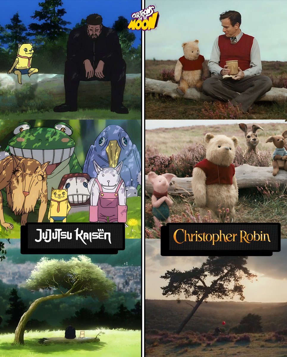 CartoonsOTMoon's tweet image. El nuevo capítulo de Jujutsu Kaisen tiene una bella referencia al mejor live action de Disney