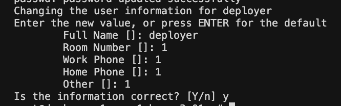 the questions for setting up a new user is a charming little throwback