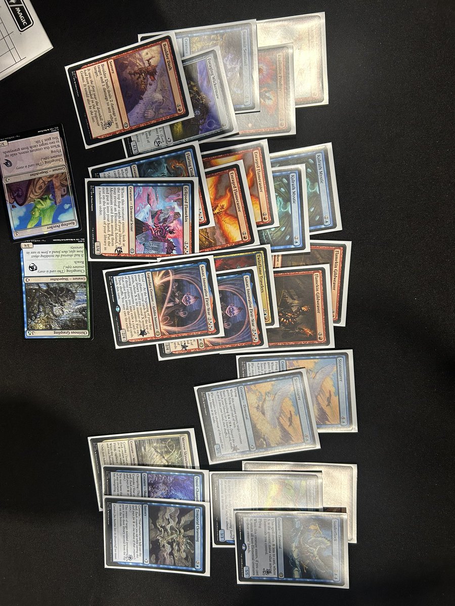 MoggedC's tweet image. 3-0 day 1 draft  (first picture)
2-1 day 2 draft (sunderflock)

Both of my drafts were above average in terms of strength, my strategy for this pro tour was to soft force red  when there is no clear direction as it can transition into UG with a lot of overlap between the cards in…