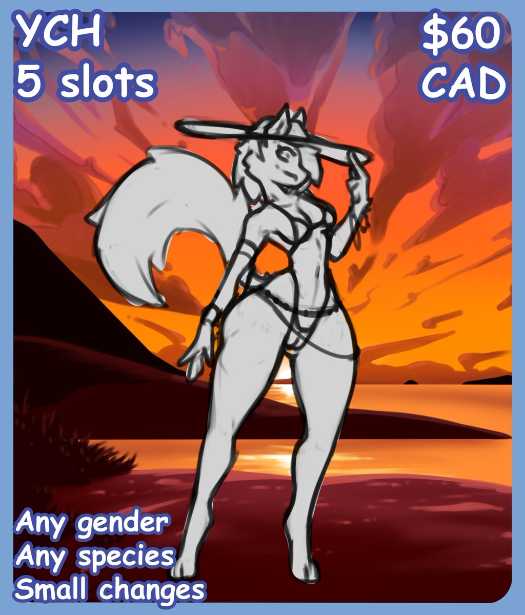 A beach sunset YCH :>