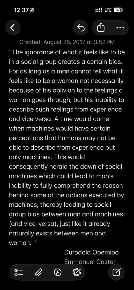 emmanuelcaster's tweet photo. Funny seeing this now.

In 2016 my humanoid robot developed a bias just from conversational patterns people typed to it.

That sent me down a rabbit hole on how language exposure shapes machine perception.

Early thoughts I wrote then:
Caster’s Baby 1:
https://t.co/nN1dxwC5I4 https://t.co/Y3IOlmWi1V